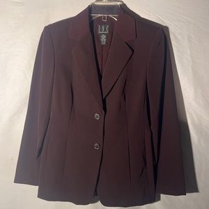 INC Brown Women's Blazer 2 Button Size 2